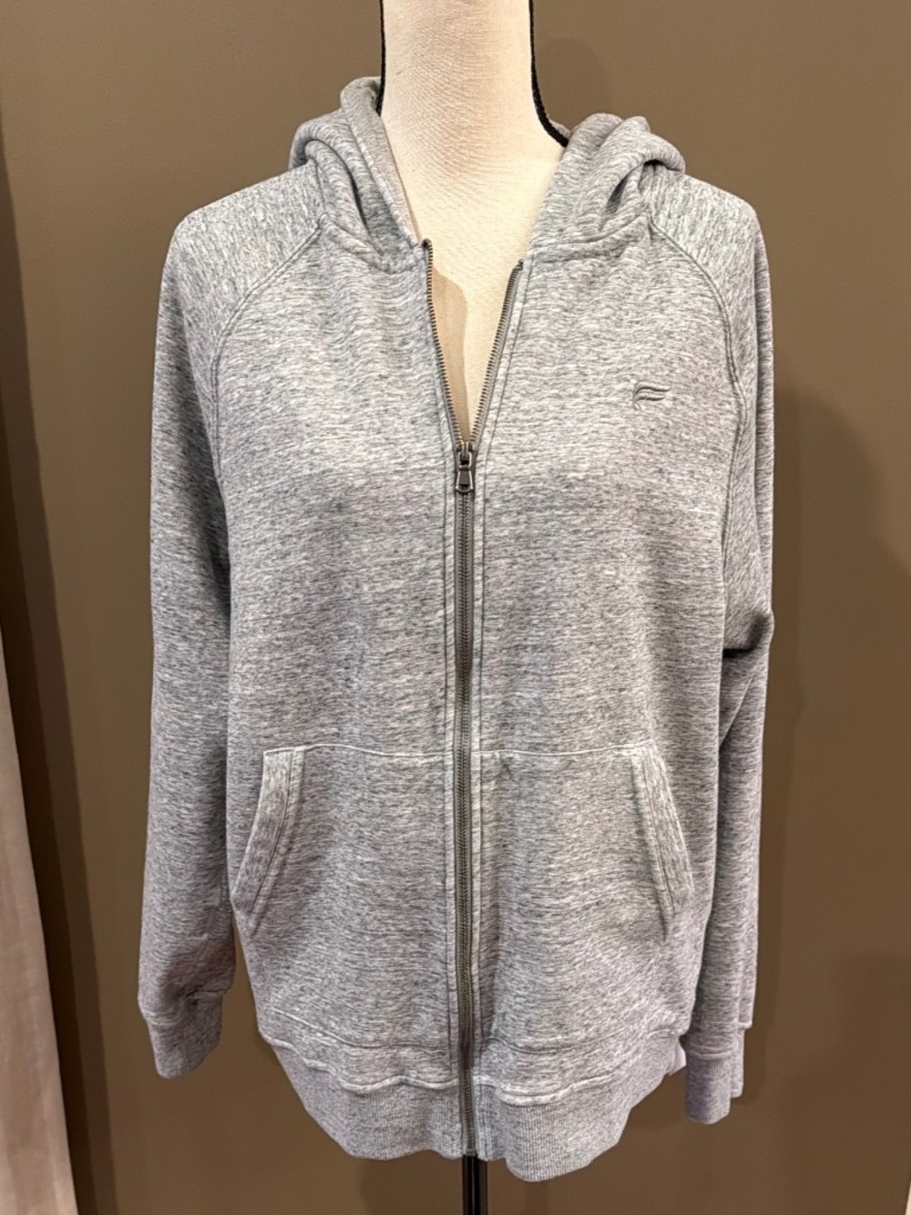 Fabletics Gray Zip-up Hoodie, Comfy, Weeknd Size Large
